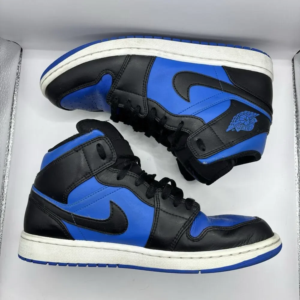 Men’s Size 9.5 - Nike Air Jordan 1 Mid Varsity Royal Black Blue DQ8426-042